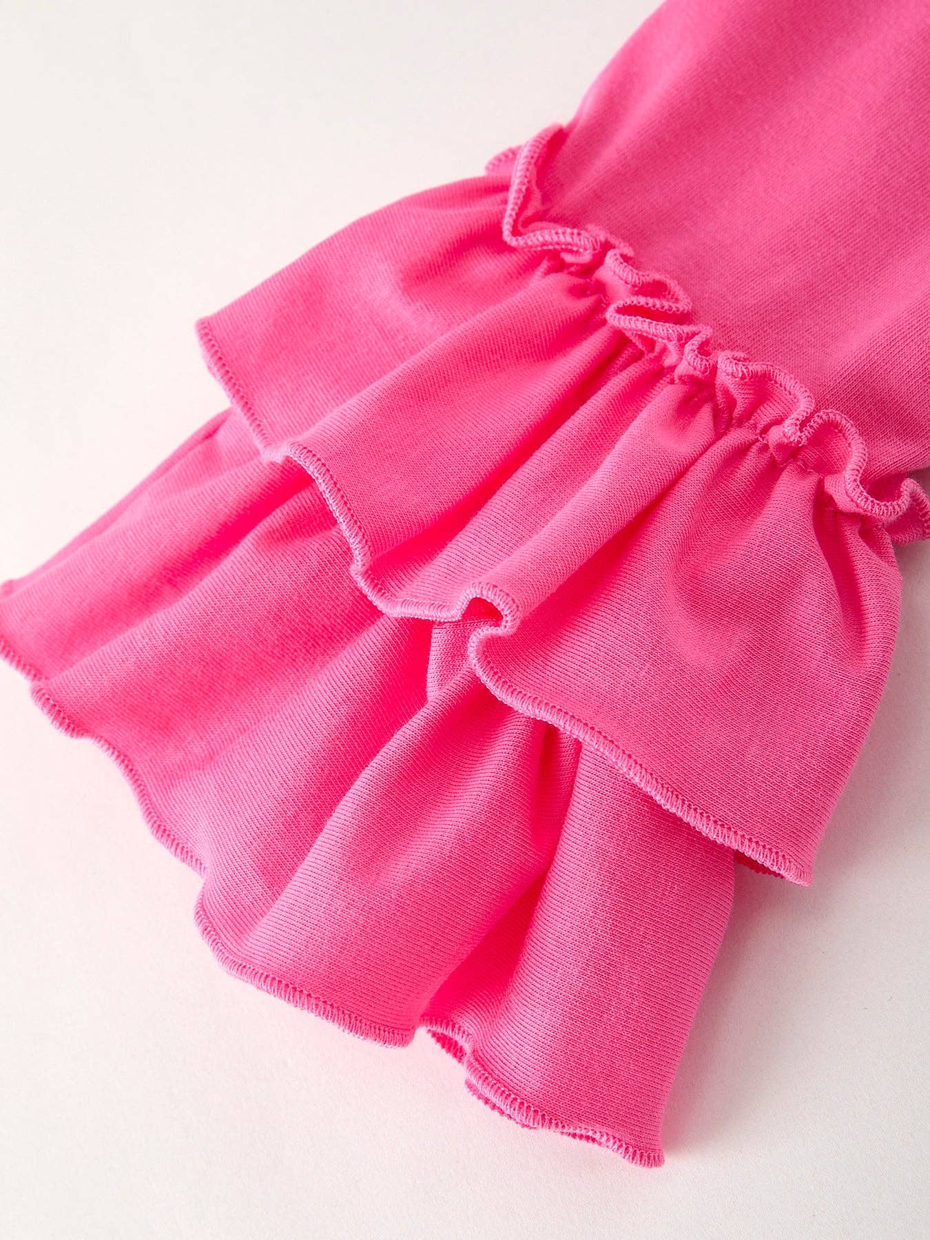 Fall Thanksgiving Pumpkin Embroidered Ruffled Pink Leggings Girls Set