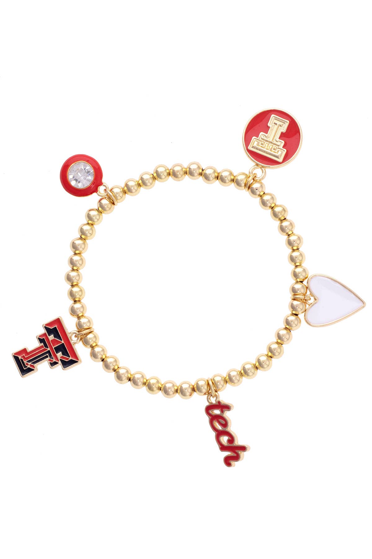 Texas Tech Red Raiders Enamel Icons Stretch Bracelet