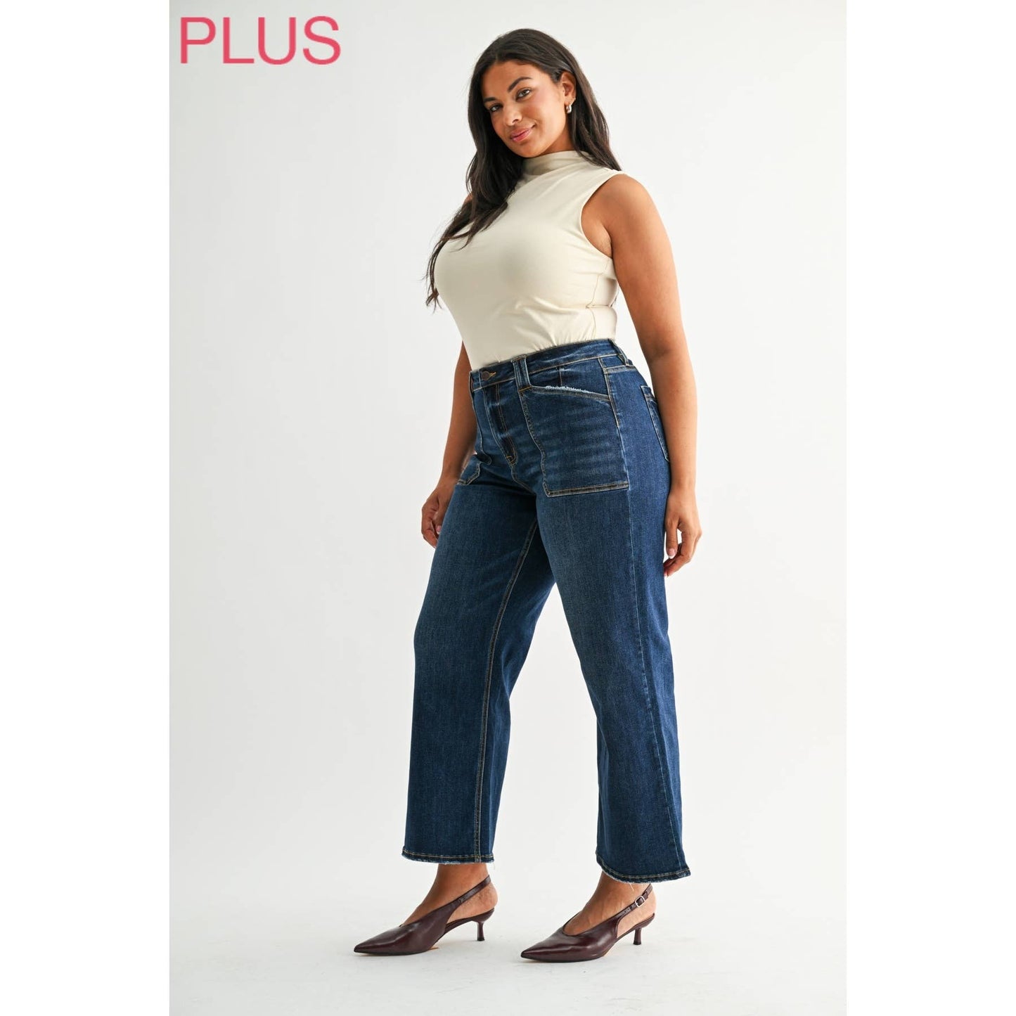 HIGH RISE WIDE LEG PATCH POCKET