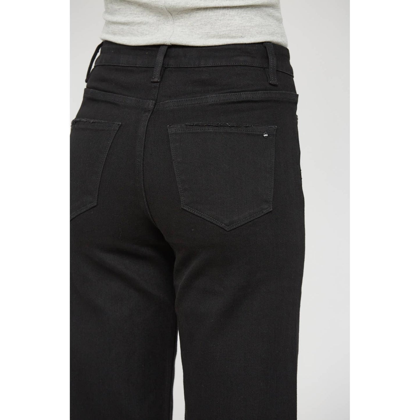 Black WIDE LEG CROP