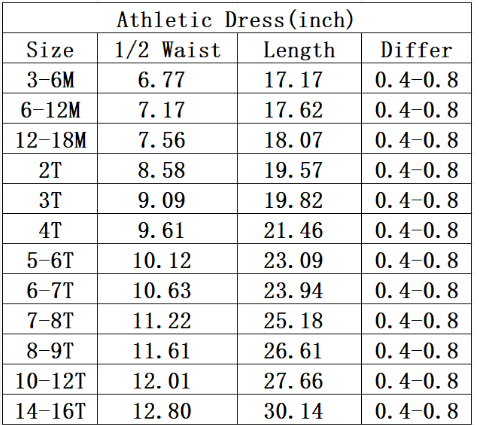 Girls Summer Athletic Dresses