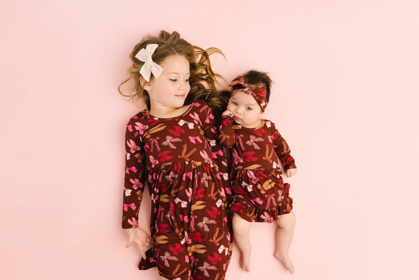 Darling Bows Long Sleeve Bodysuit Bamboo Dress