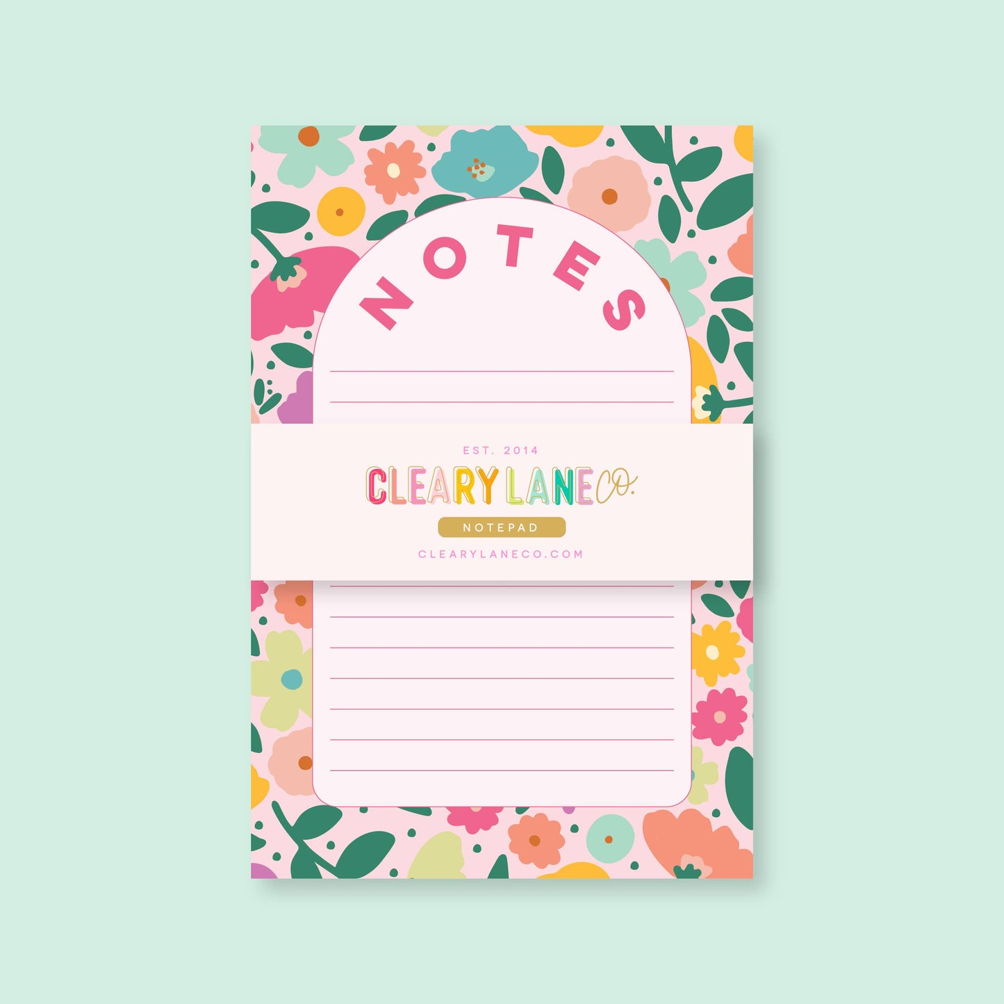 Notepad | 4"x6" | Blush Rainbow Meadows
