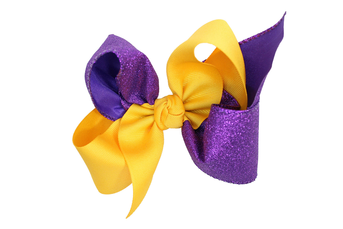 COLLEGIATE GLITTER & GROSGRAIN CRISSCROSS BOWS