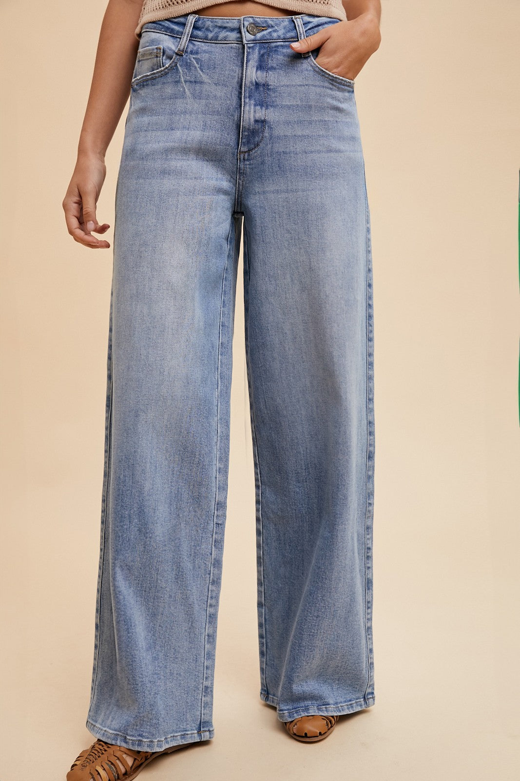 Maggie COMFORT STRETCH HIGH RISE WIDE LEG JEAN