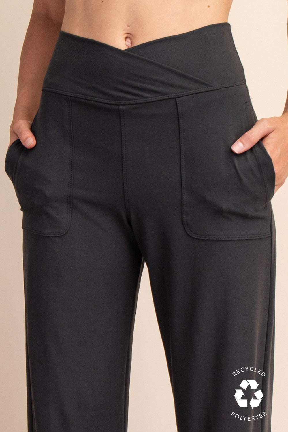 Black Butter Soft V Waist Wide Pant