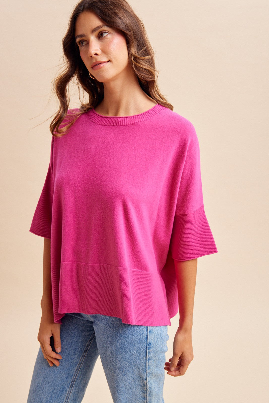 Anti-pilling Dolman Sleeve Oversized Sweater