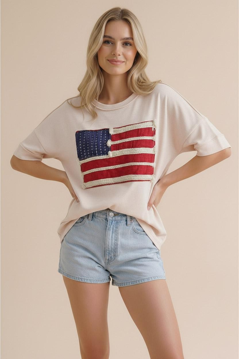 Ivory Flag Round Neck
