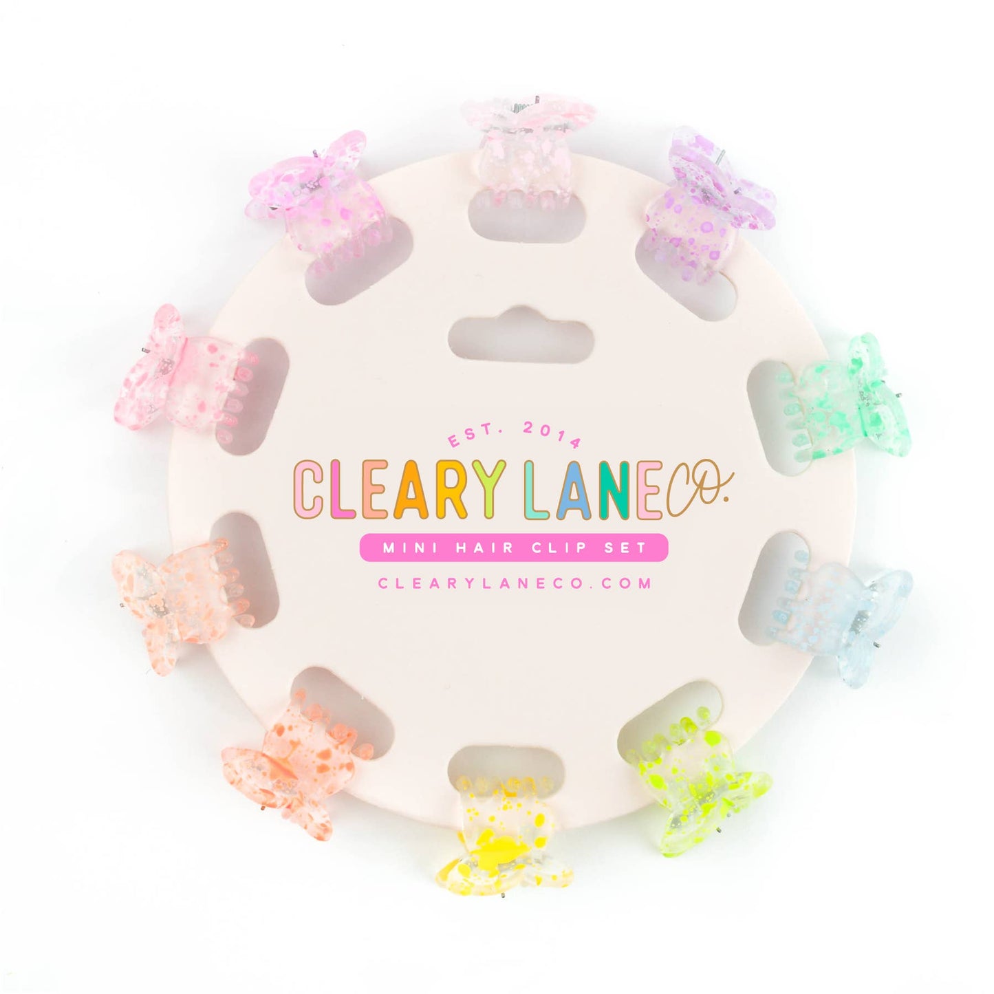 Rainbow Butterflies Mini Hair Clip Set
