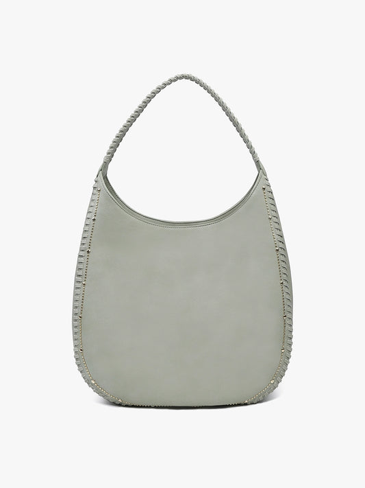 Leslie Studded Whipstitch Hobo