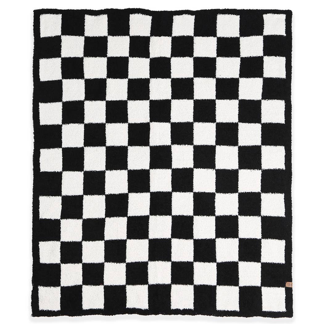 Kids Checkered Pattern Soft Throw Blanket