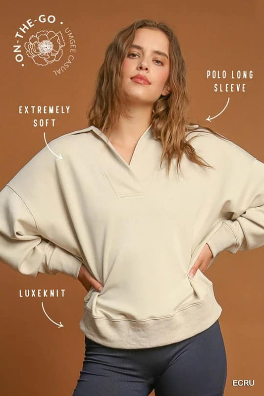 Luxeknit Collared Neck Top