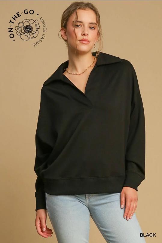 Luxeknit Collared Neck Top