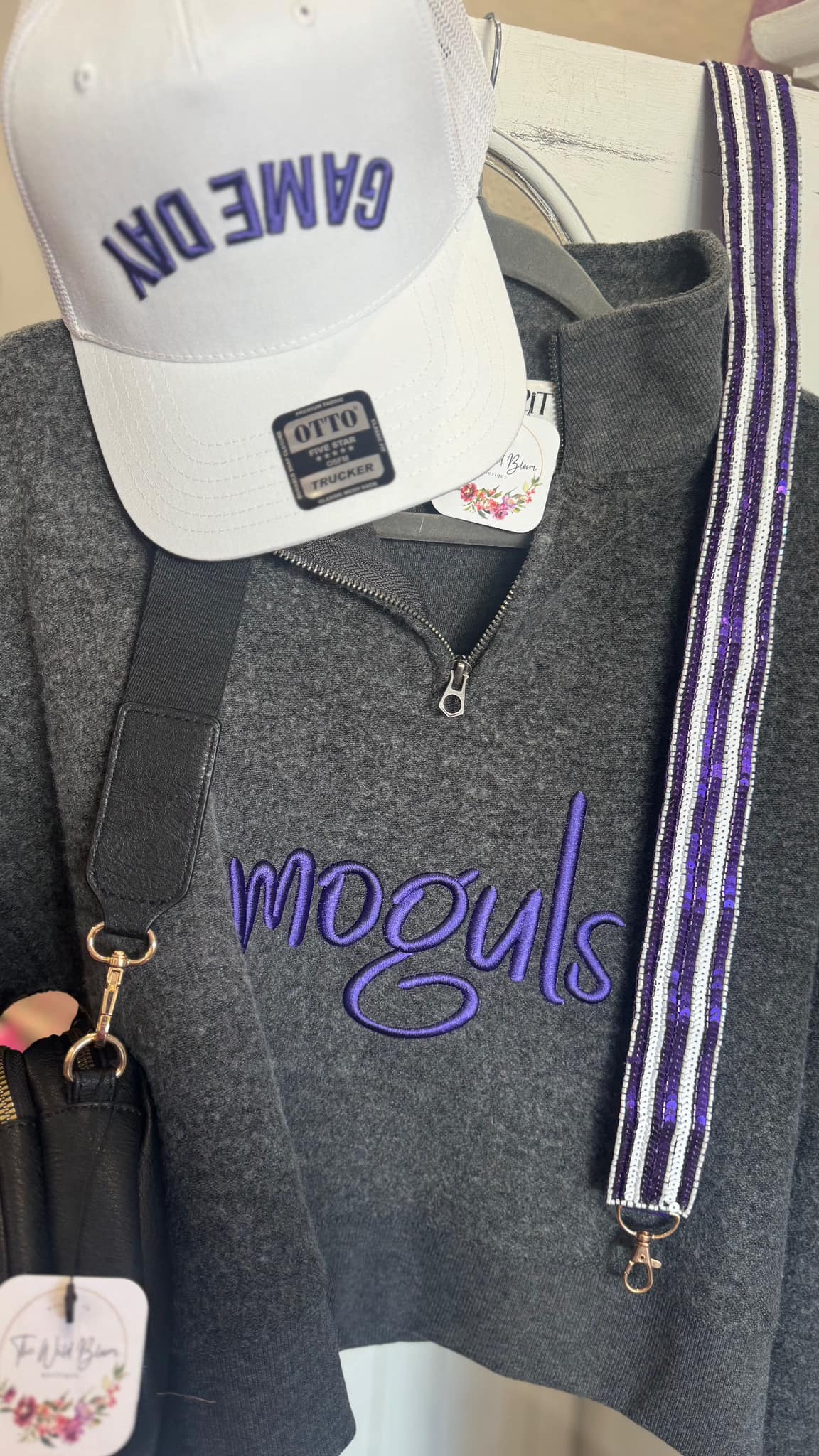 Cropped Embroidered Mogul Sweatshirt