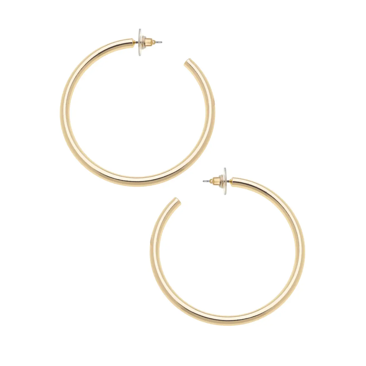 Ivy Hoop Earrings in Shiny Gold