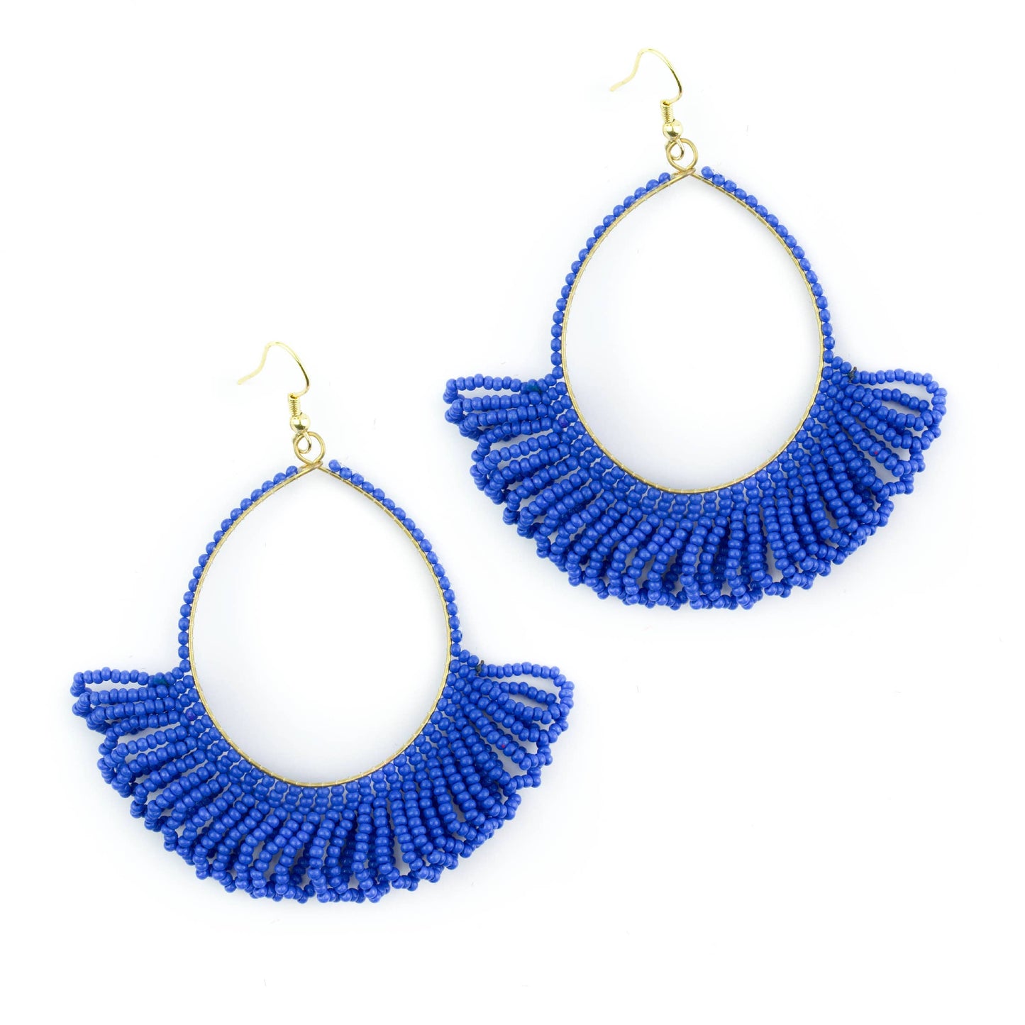 Beaded Fringe Earrings | Royal