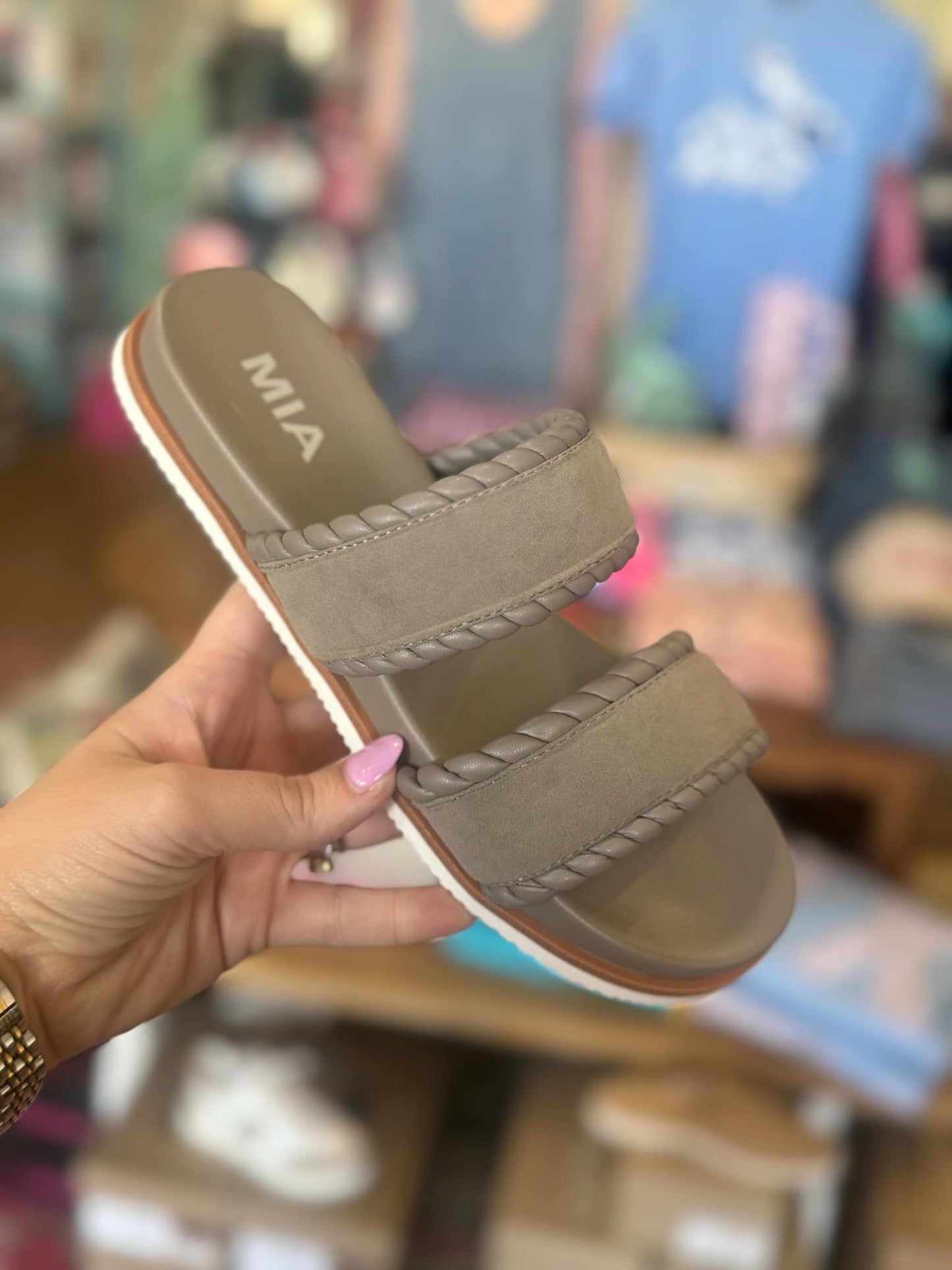 Taupe Nora Strap Sandal