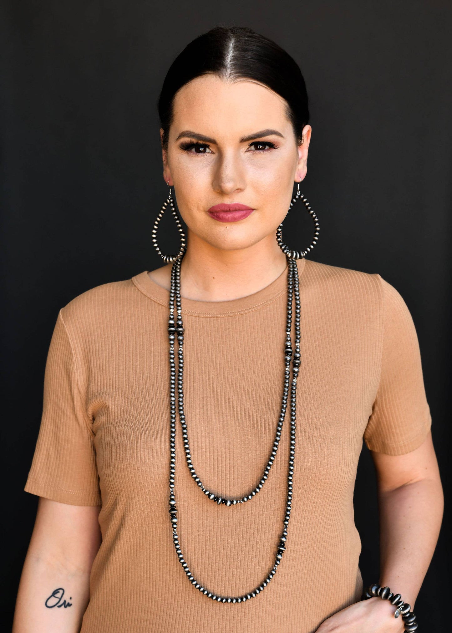 66" Danity Faux Navajo Pearl Necklace