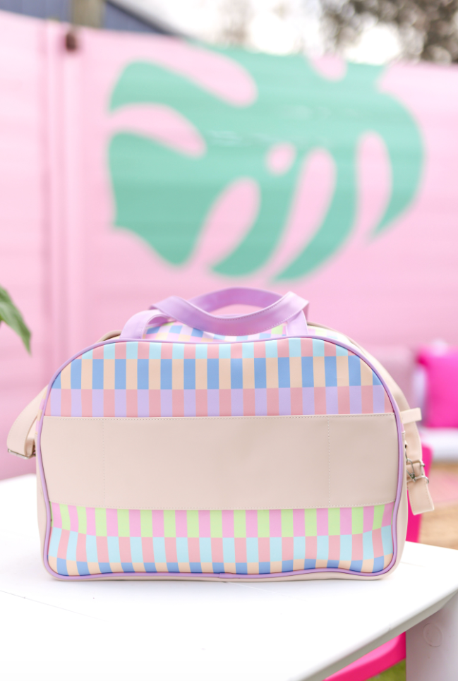Duffle Bag - Pastel Party (Lilac/Cream/Blue/Coral/Lime)