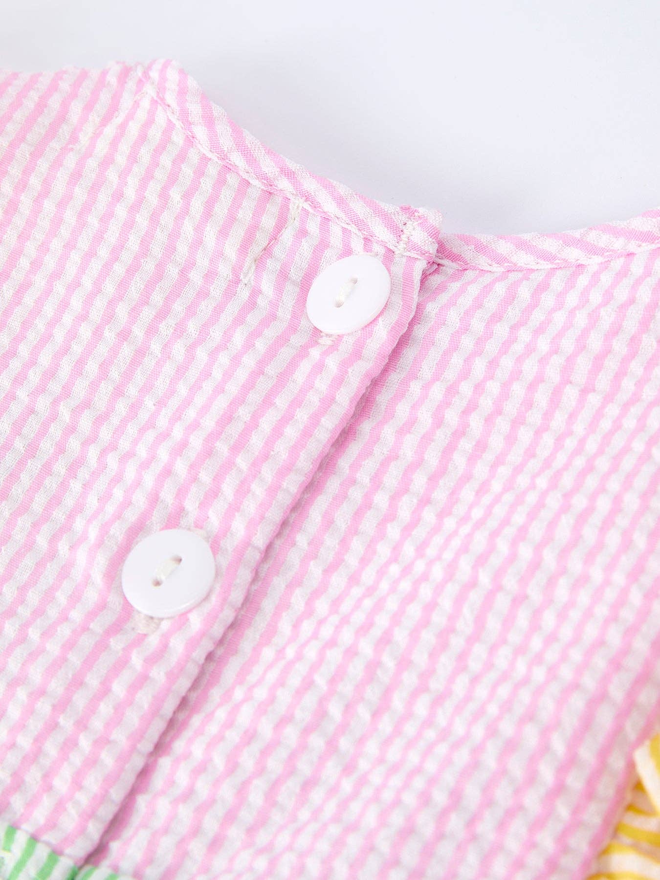 "Jesus Loves Me "Embroidered Baby Girls Romper