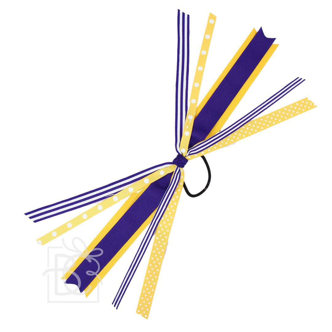 Streamer 7" Long on Pony-O (Purple & Yellow Gold)