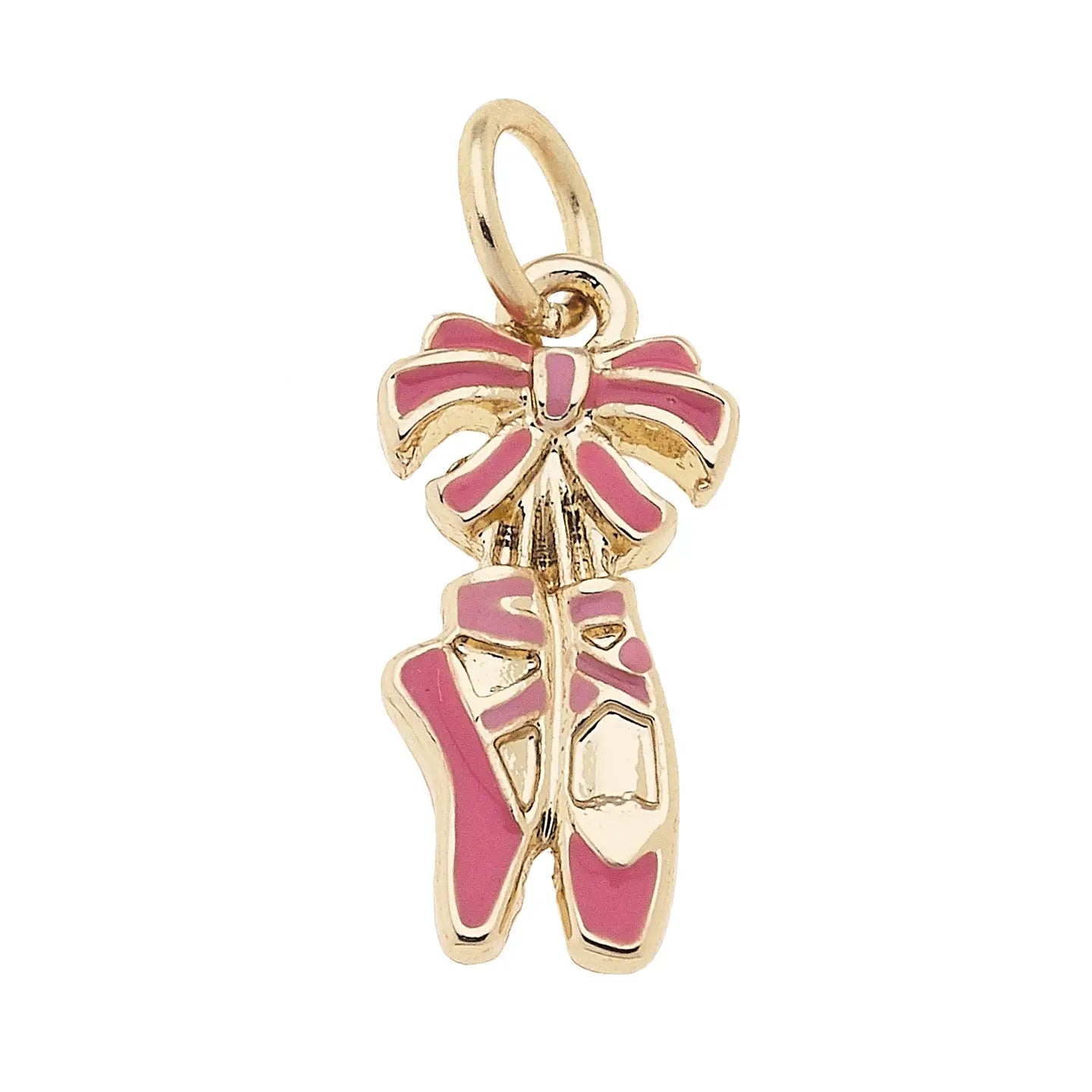Ballet Enamel Pointe Shoes Charm in Light Pink
