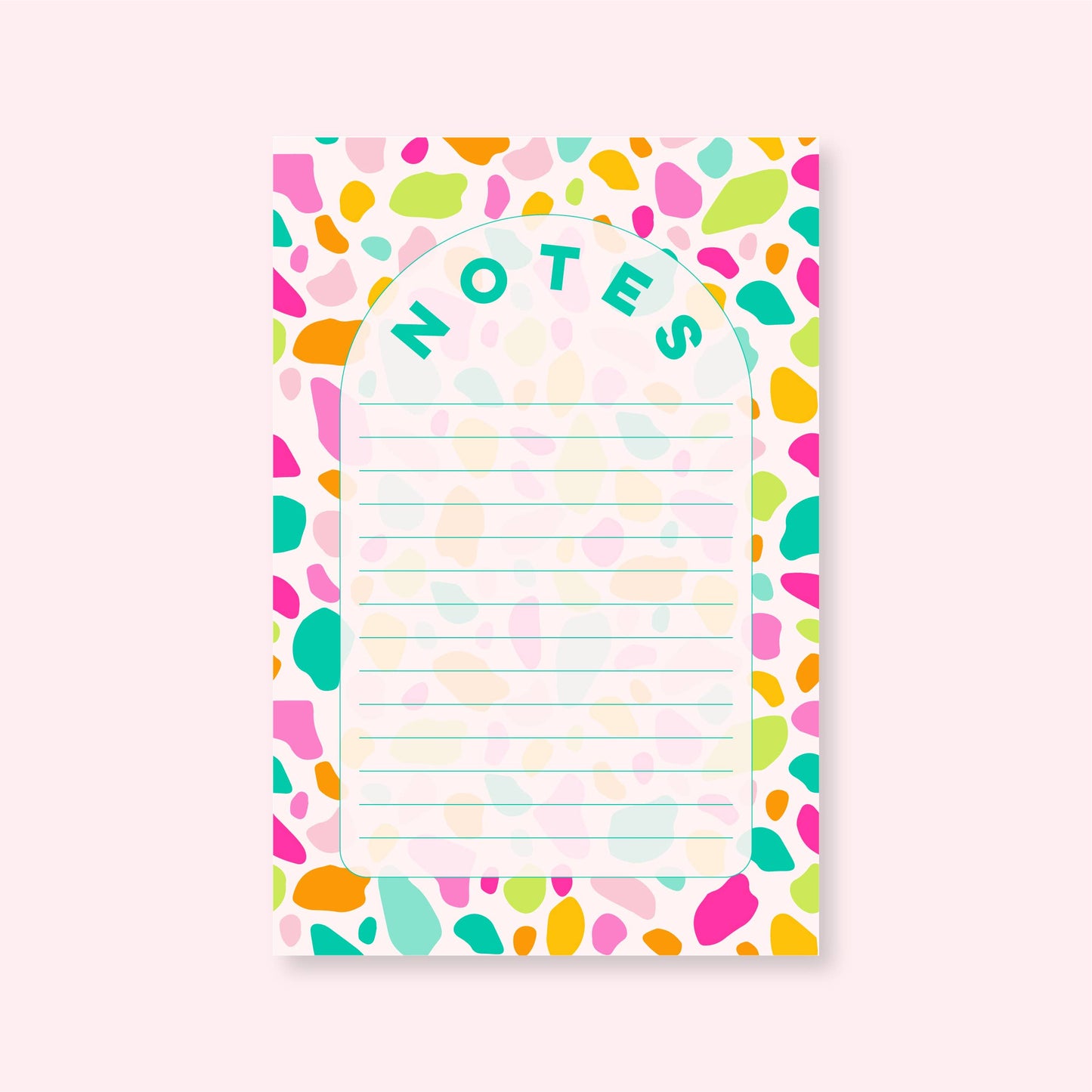 Notepad | 4"x6" | Pink Rainbow Terrazzo