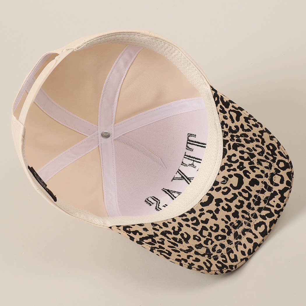 TEXAS Embroidery Leopard Two-Tone Trucker Hat