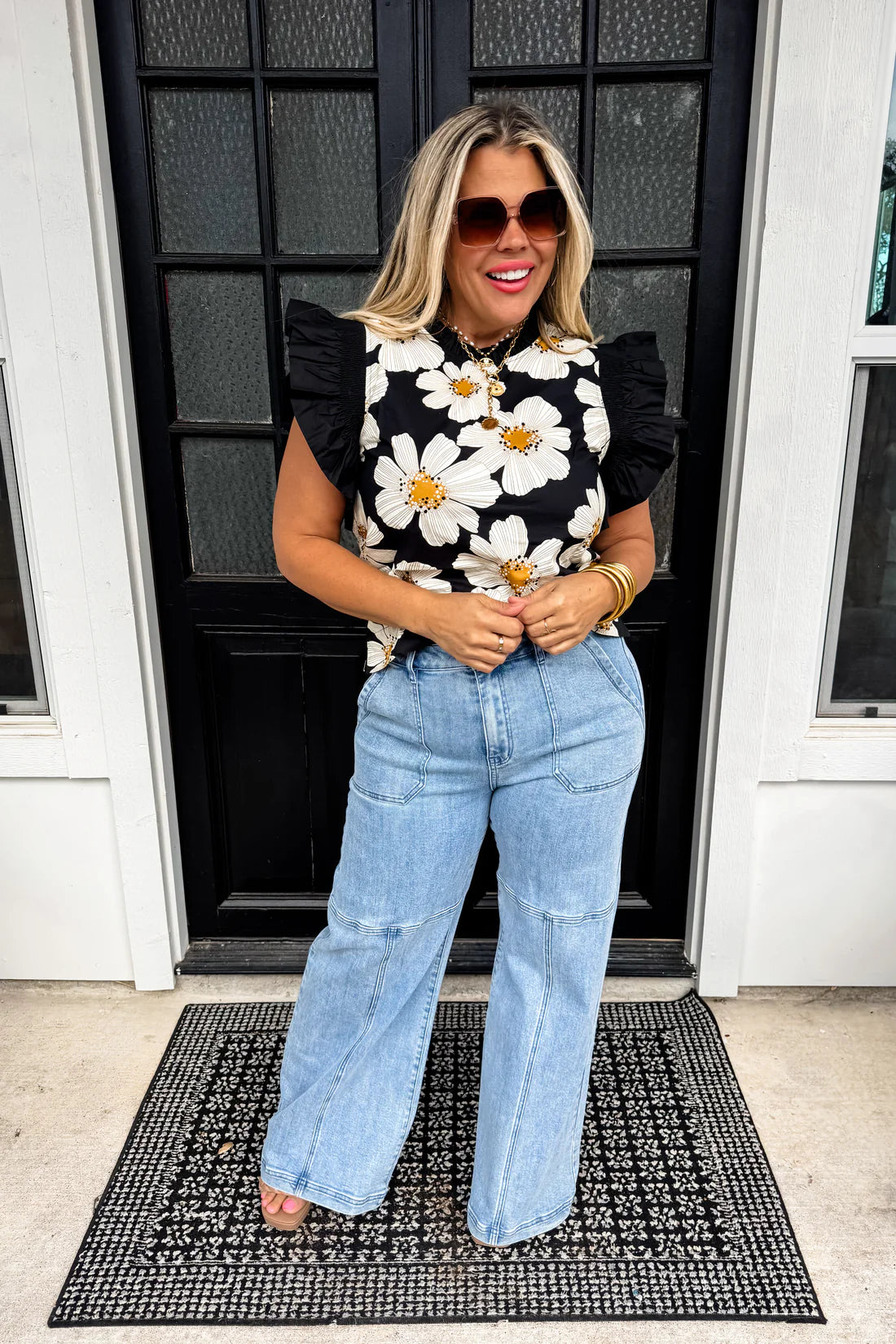 MADELINE RUFFLE SLEEVE TOP