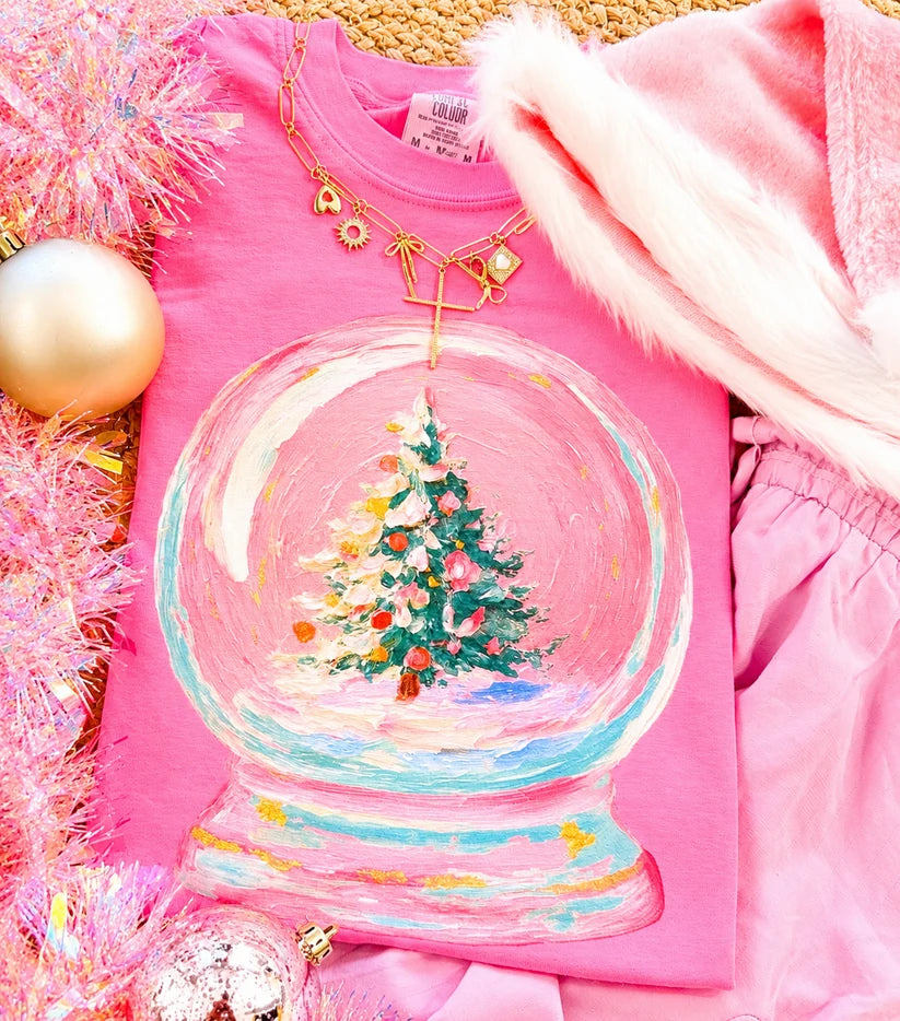 Pink Snow Globe Tee