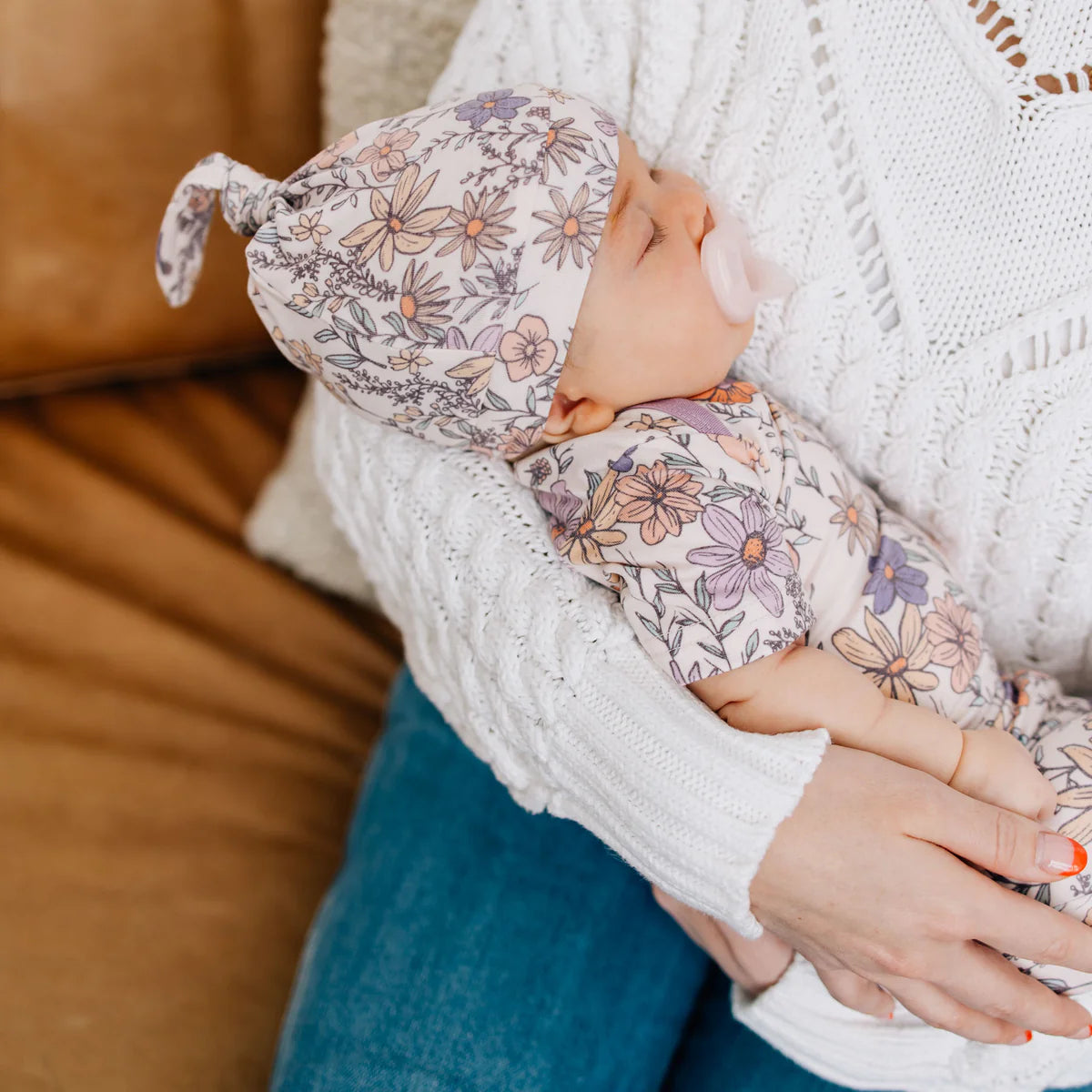 Flora Top Knot Hat 0-4mo