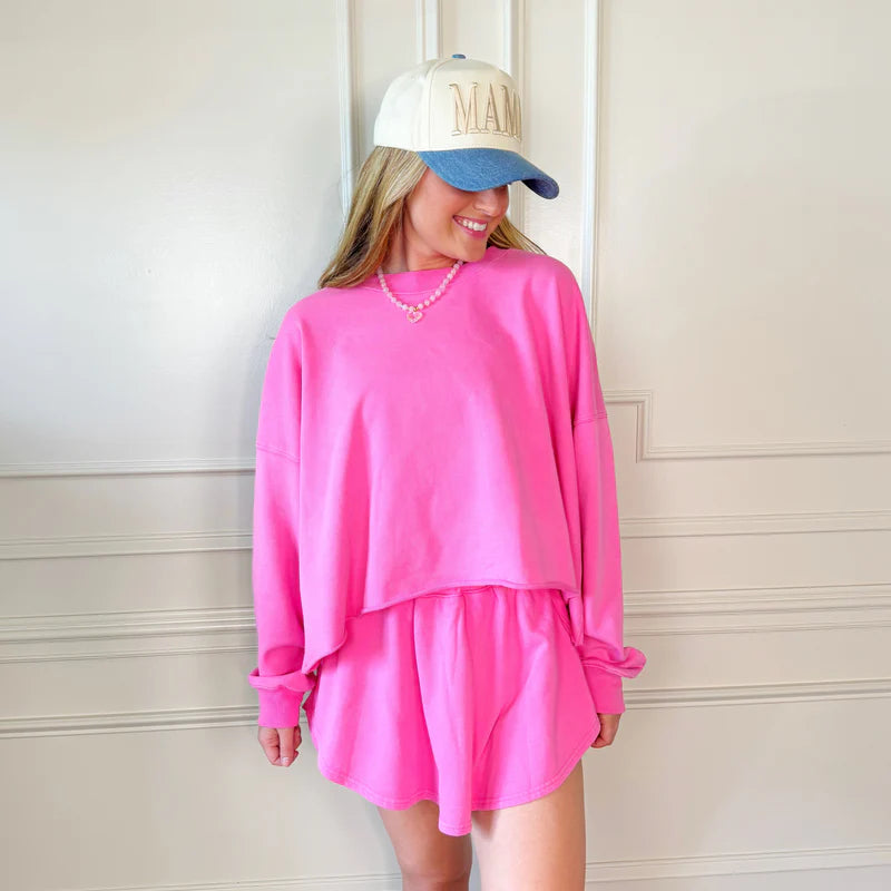 Candy Pink Summer Set - Crop & Skort