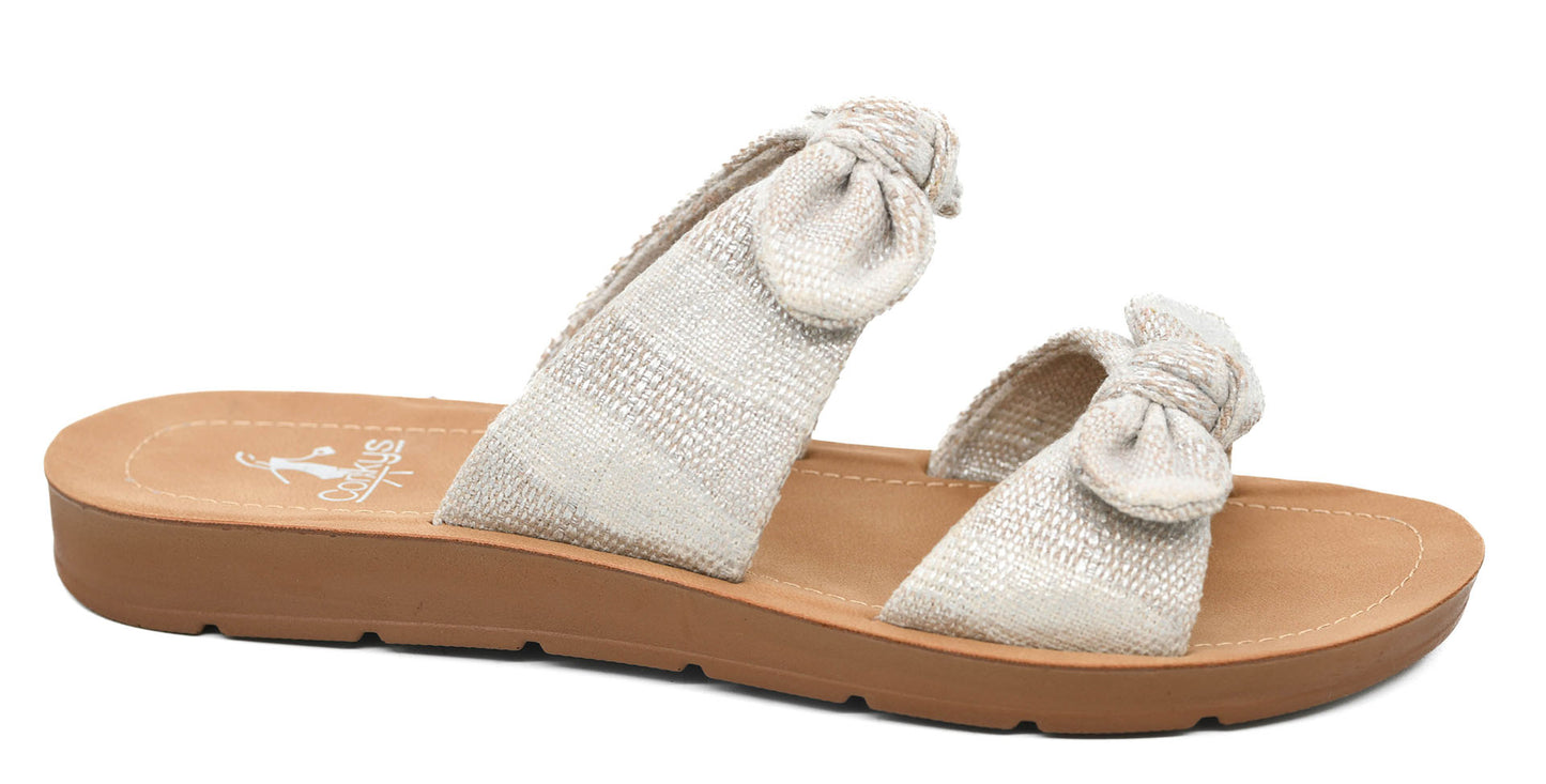 TAKE A BOW - TAN NATURAL STRIPE