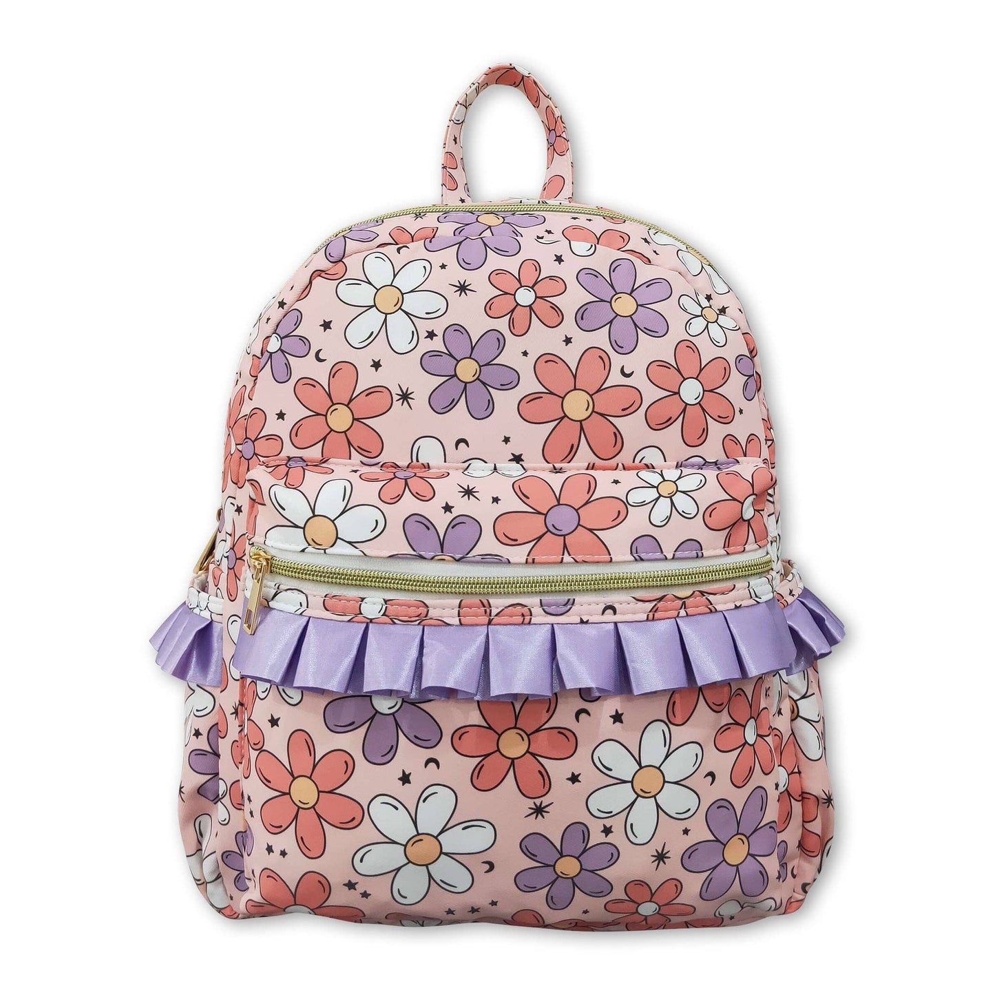 Lavender Ruffle Floral Backpack
