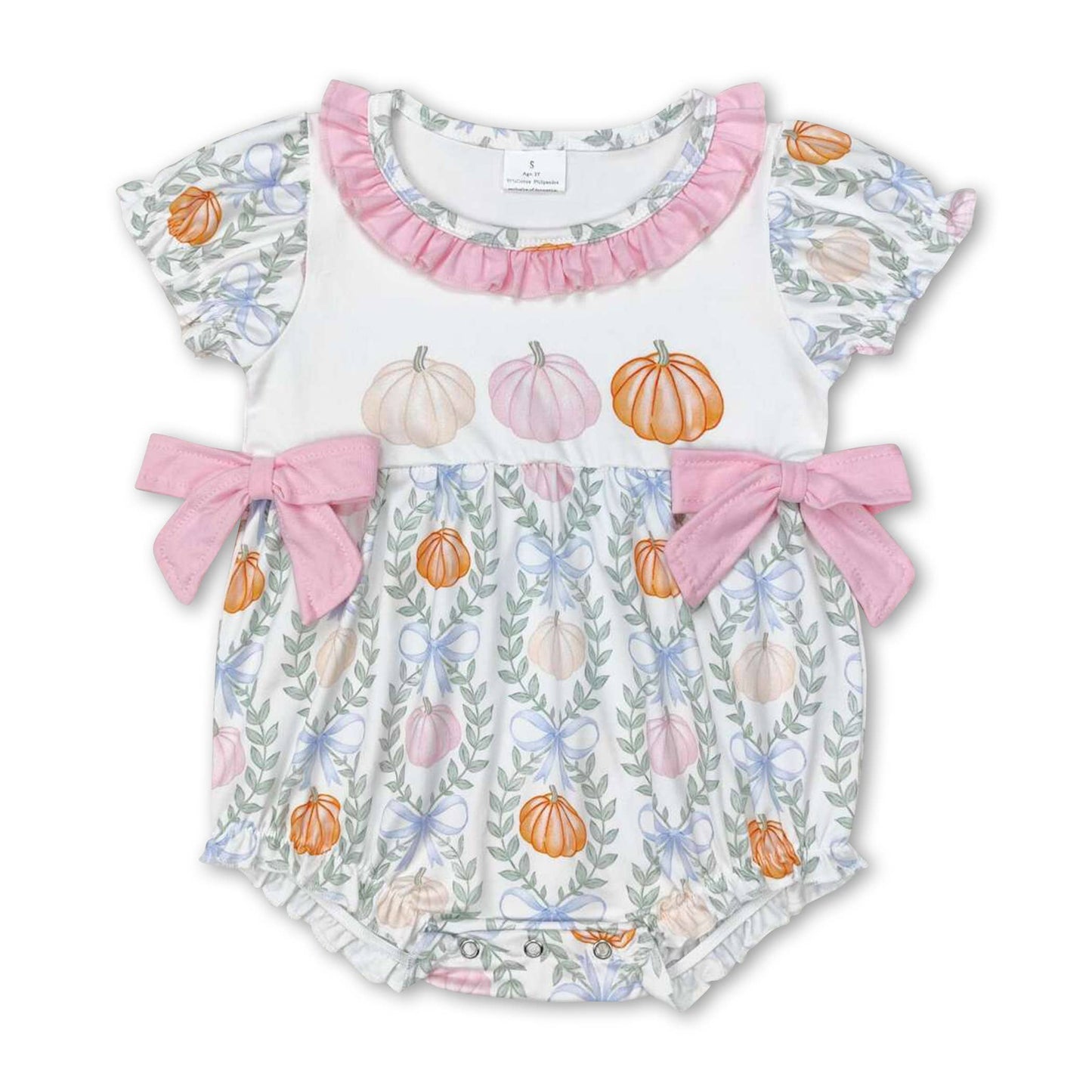 Pumpkin Bow Fall Romper