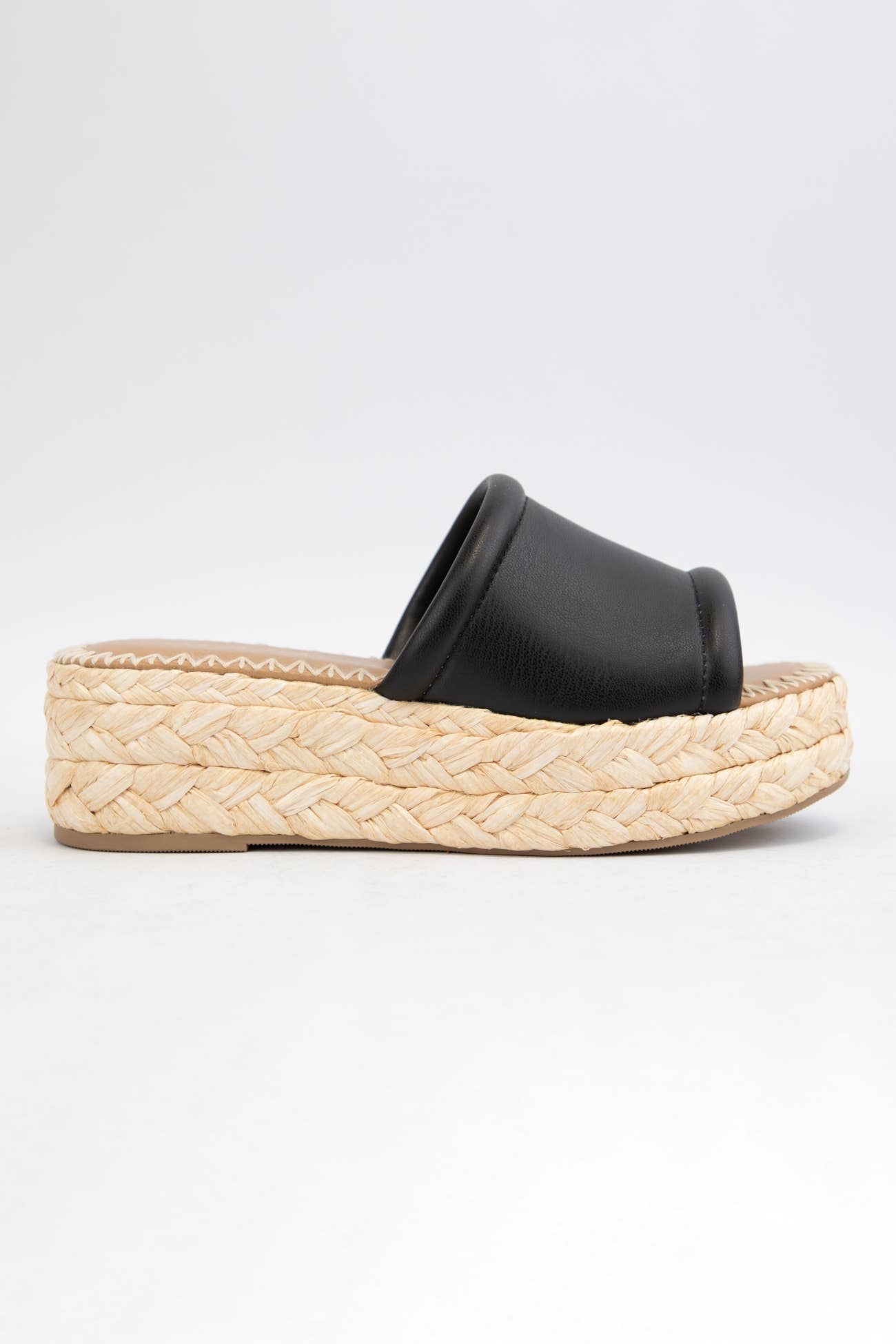 MONTE CHUNKY PLATFORM RAFFIA HEEL SLIP ON WEDGE