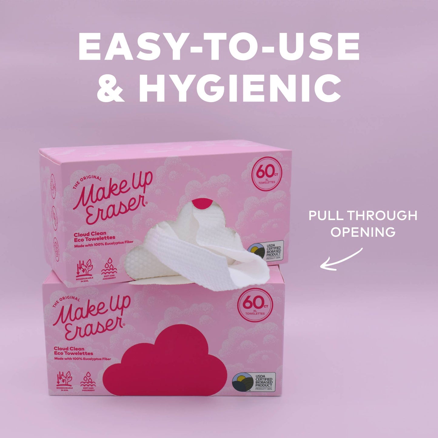 Cloud Clean Eco Towelettes, Certified 100% USDA