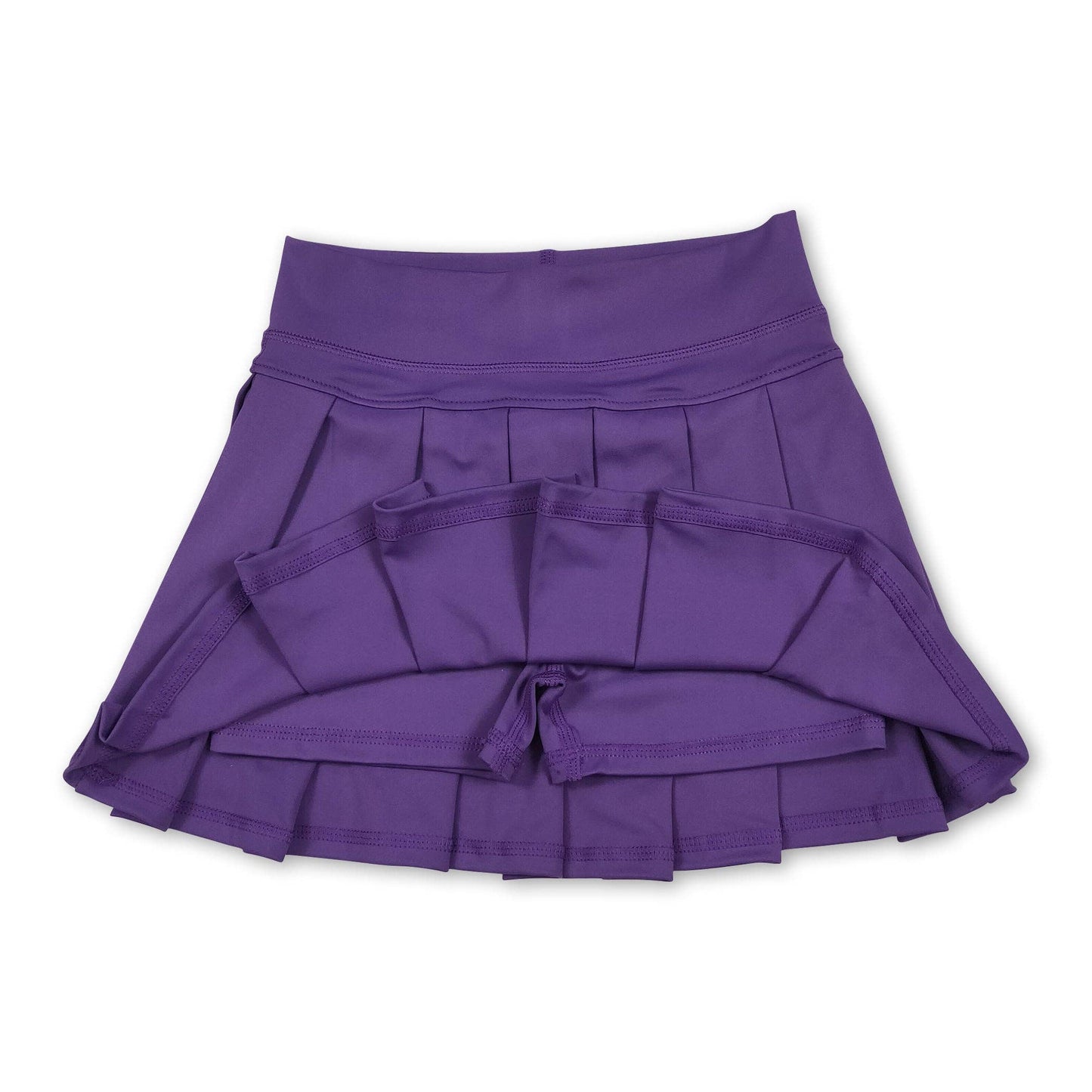 Purple High Waist Girls Skort