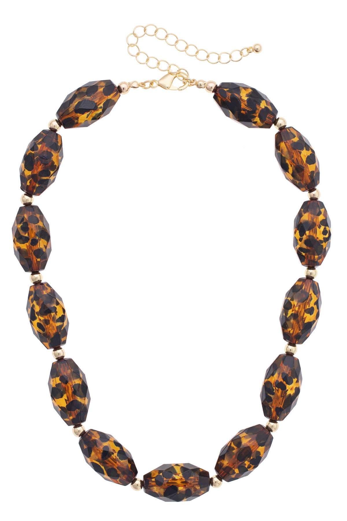 Leighton Beaded Necklace in Tortoise