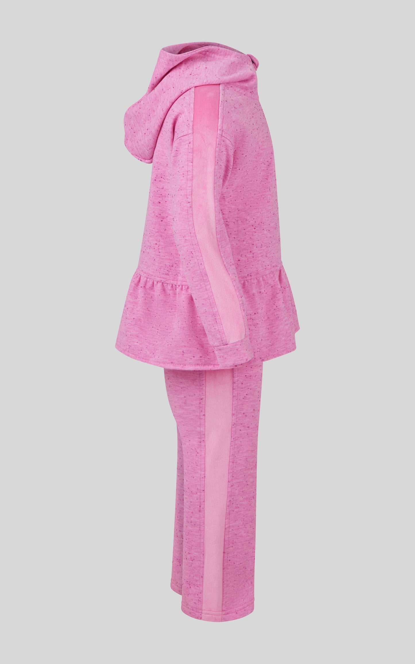 Little Girls Confetti Half Zip and Flare 2 PC Set