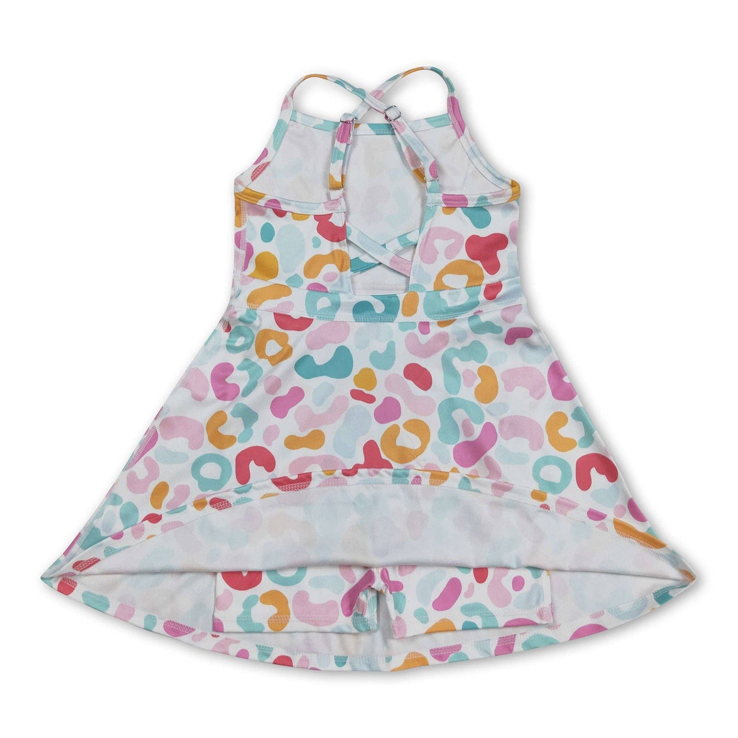 Colorful Leopard Girls Athletic Dresses