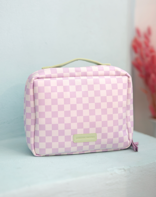 Hanging Organizer - Lavender/Lime Checkered