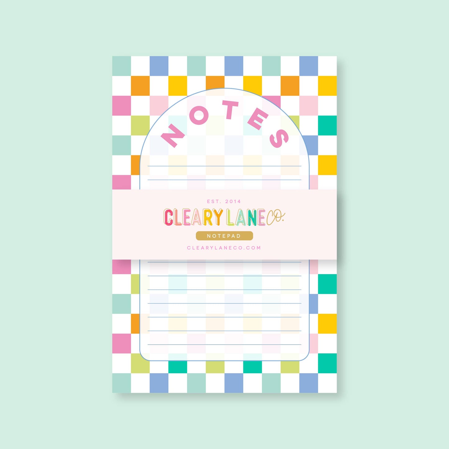 Notepad | 4"x6" | Rainbow Checkers