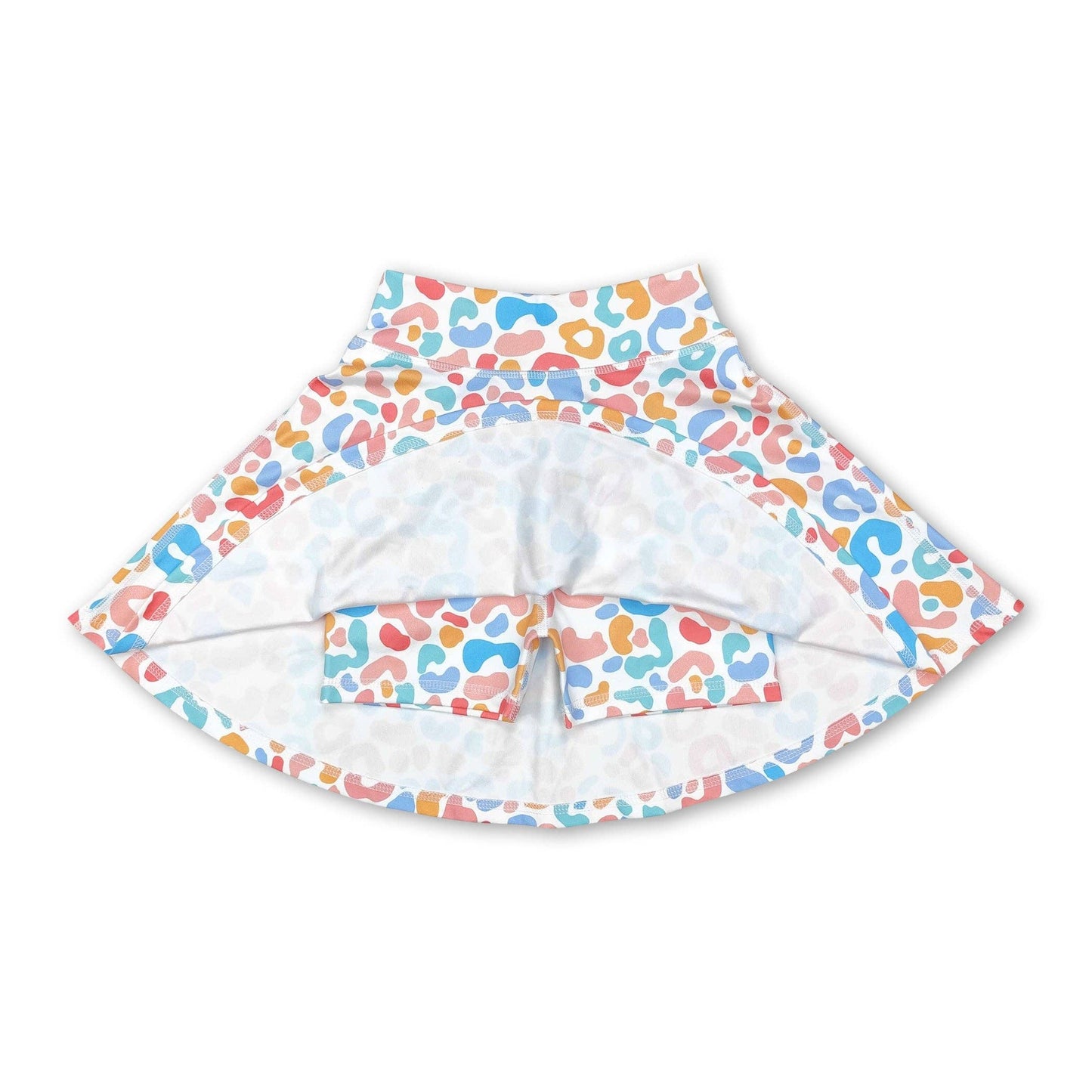Colorful Leopard Girls Activewear Skort