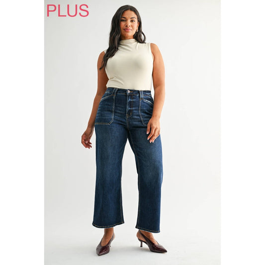 HIGH RISE WIDE LEG PATCH POCKET