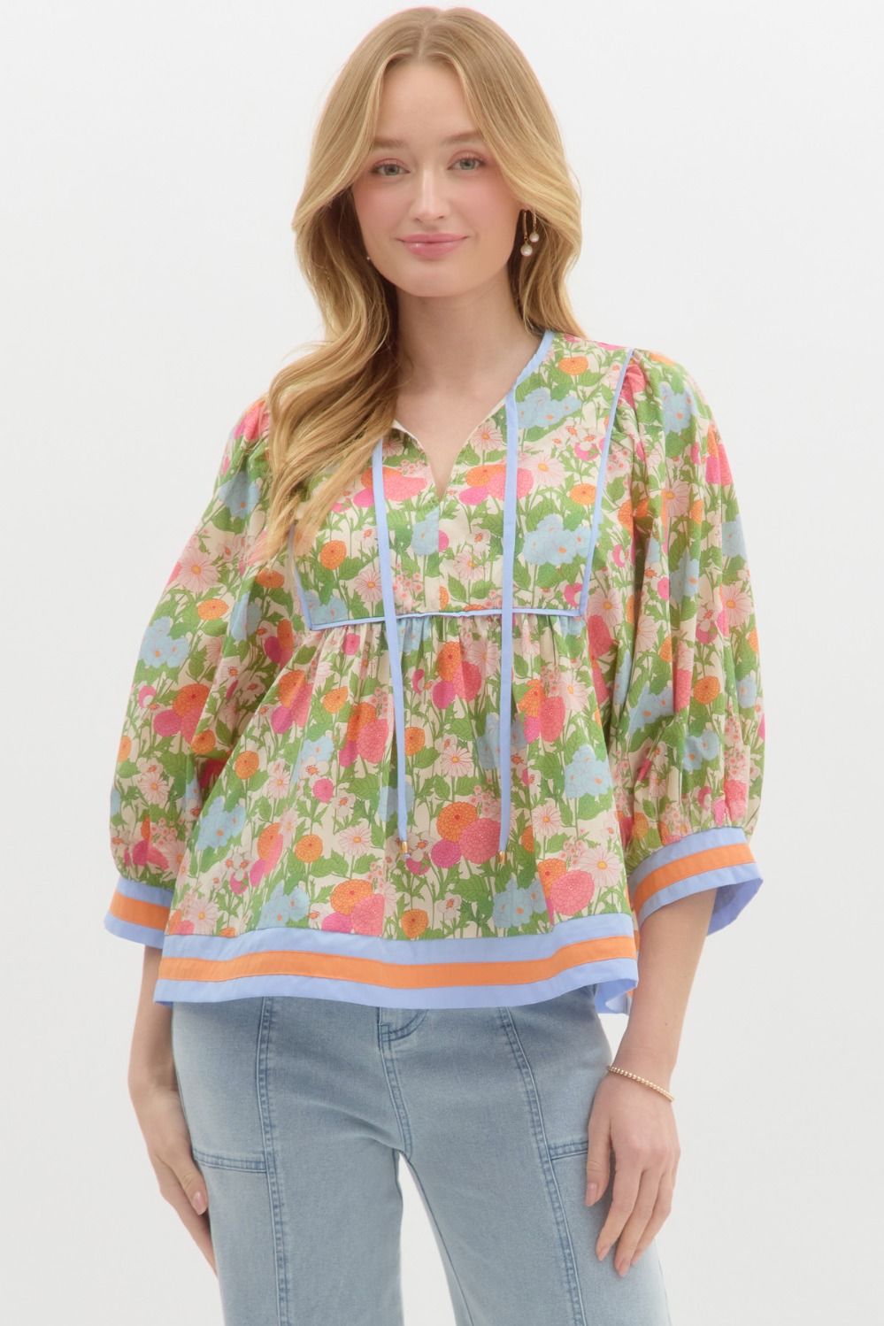 Marigold Floral Top