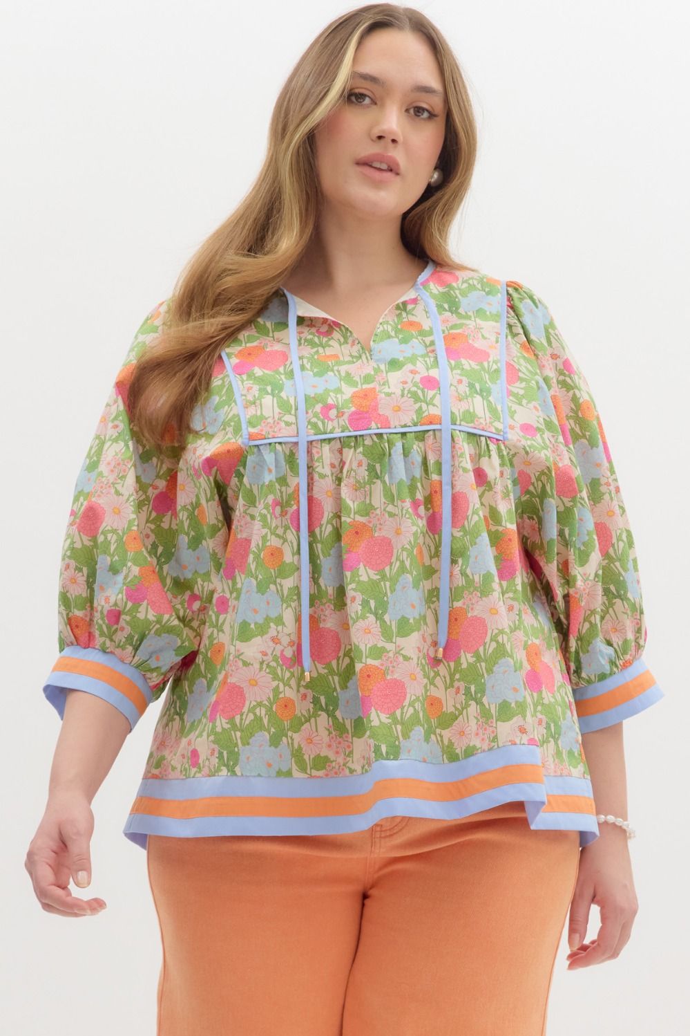 Marigold Floral Top