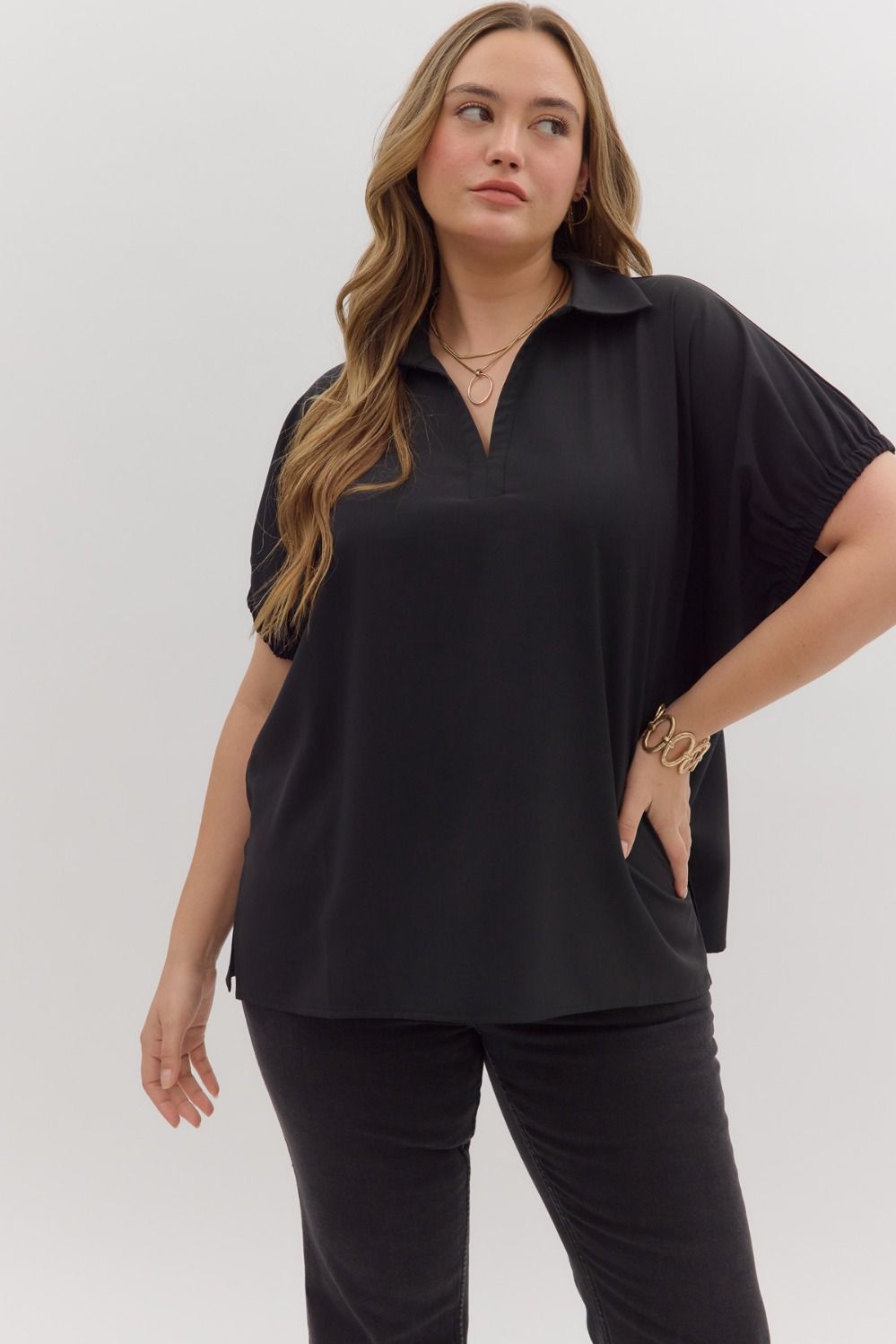 Solid Short Sleeve Top