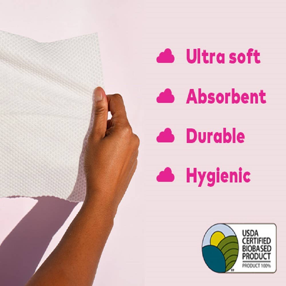 Cloud Clean Eco Towelettes, Certified 100% USDA
