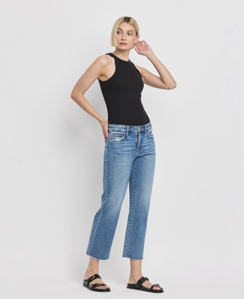 Melissa Mid Rise Straight Jeans